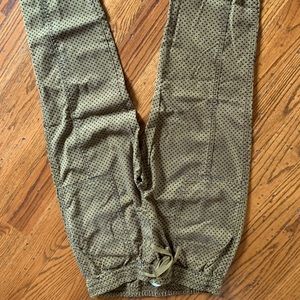 Joggers type pants from anthropology. Fun look with polka dots